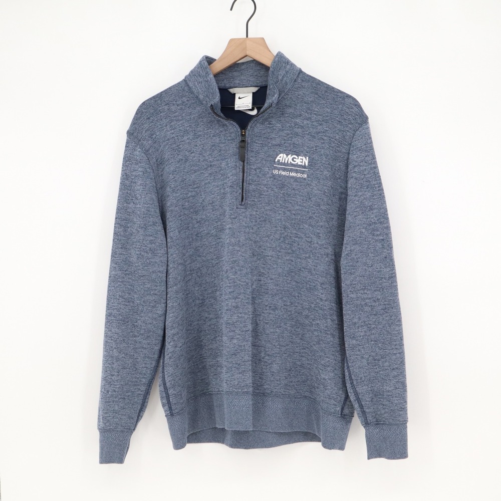 Nike Pullover Mens L Amgen US Field Medical Blue 1/4 Zip Corporate Excellent